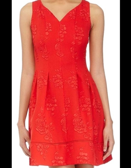 Taylor Dresses & Skirts - Red rose Fit and flare dress by Taylor 😍😍